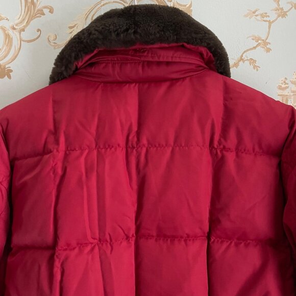 Vintage Eddie Bauer Women Goose Down Parka Size S Red 80s 90s Ski Quiet Luxury - Picture 8 of 13